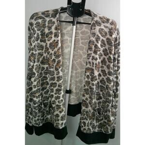 Maurice's Leopard Open Cardigan Women's XXL